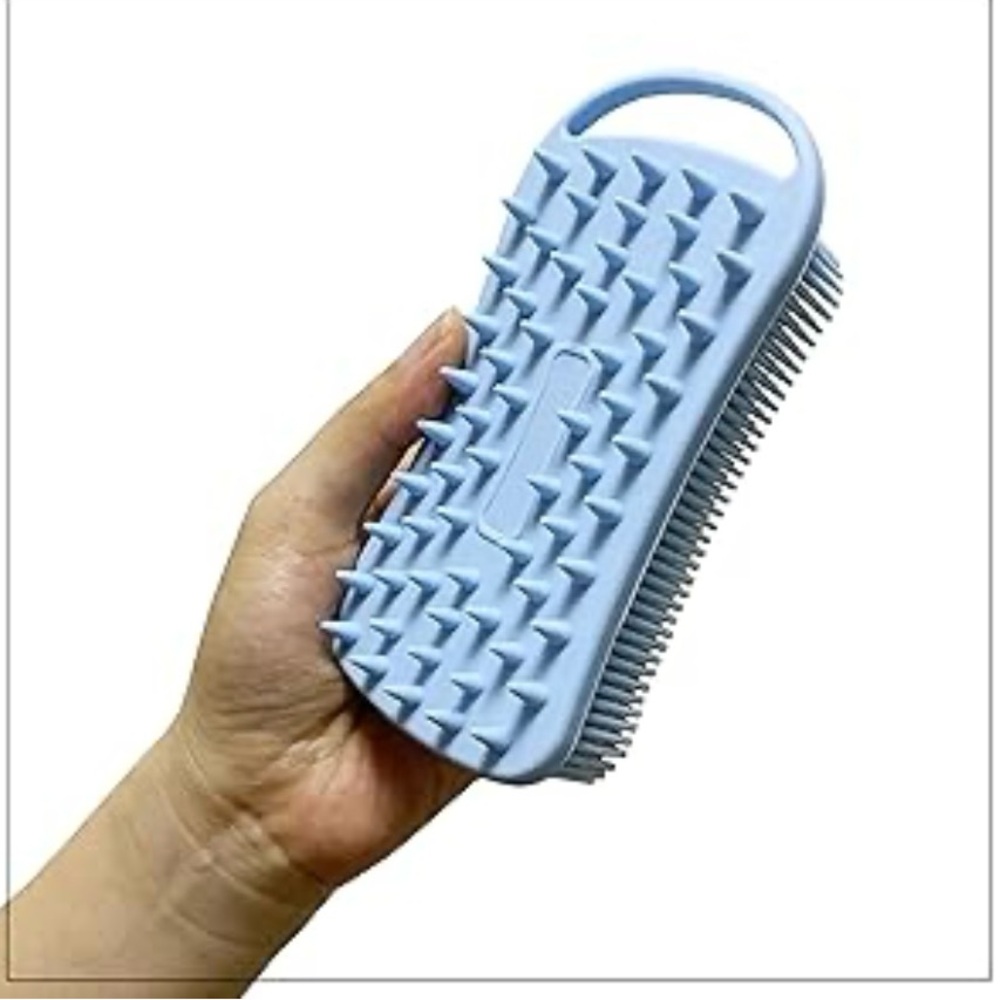 Blue Silicone Exfoliating Scrubbing Brush